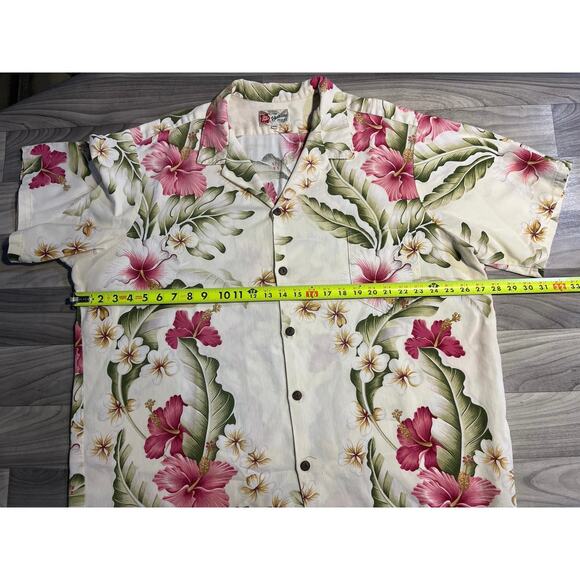 The Hawaiian Original Men’s Button up Aloha Floral Design Shirt Sz XXXL White - Picture 4 of 8